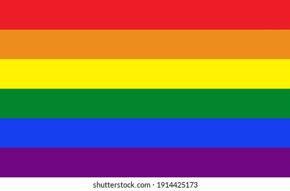 Pride Flag Illustration. Lgbt Community Symbol In Rainbow Colors. Vector Backdrop For Your Design. 