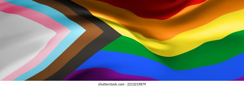 Pride flag. International symbol of LGBTQ community. Rainbow backdrop