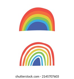 Pride flag. LGBT concept. Hand-drawn rainbow. Equality and love protection.