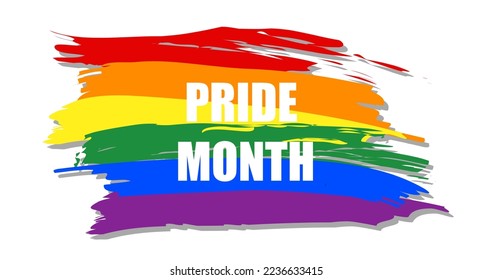 pride flag with pride month. Business Presentation Template use for decoration graphic resources isolated transparent background png and print fabric