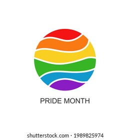 Pride flag month logo LGBT concept icon sign Love rainbow symbol emblem Hand drawn Human rights tolerance Cartoon doodle style Fashion print clothes apparel greeting invitation card cover banner flyer