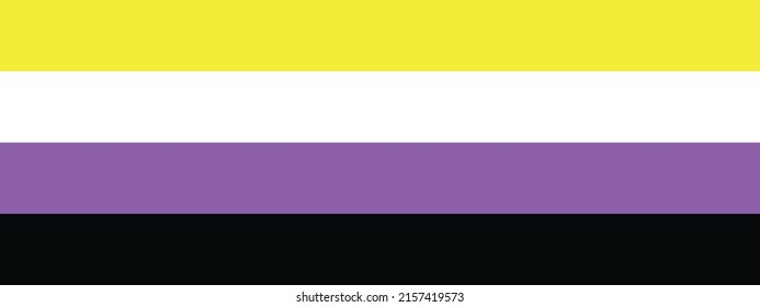 Pride Flag "NON-BINARY flag" . The symbol of rights of gender.