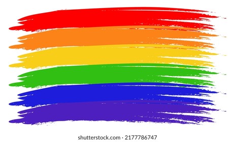 Pride Flag Painted Brush Stock Vector (Royalty Free) 2177786747 ...