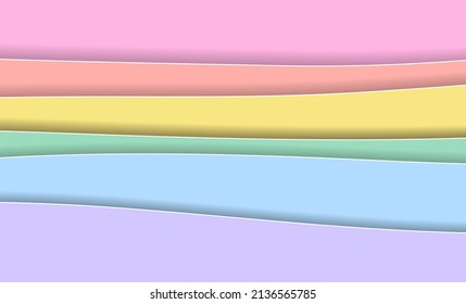 Bandera del Orgullo Pastel Bandera de fondo arcoiris 3d Papel 