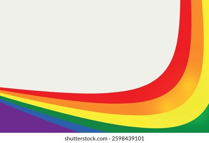 Pride flag. Rainbow background, LGBT banner, symbol of equality and tolerance. Editable image.
