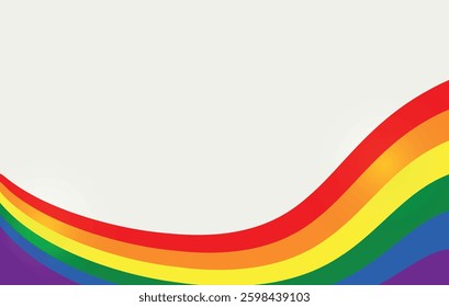Pride flag. Rainbow background, LGBT banner, symbol of equality and tolerance. Editable image.
