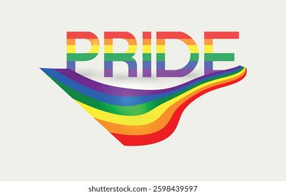 Pride flag. Rainbow background, LGBT banner, symbol of equality and tolerance. Editable image.