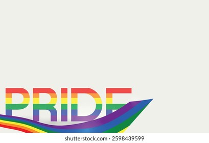 Pride flag. Rainbow background, LGBT banner, symbol of equality and tolerance. Editable image.
