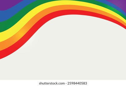 Pride flag. Rainbow background, LGBT banner, symbol of equality and tolerance. Editable image.