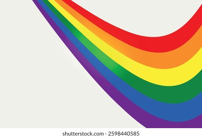 Pride flag. Rainbow background, LGBT banner, symbol of equality and tolerance. Editable image.