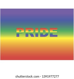 pride flag text gradient background