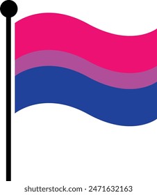 Pride Flags. - Bisexual vector illustration