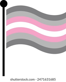 Pride Flags. - Demi Girl Vektorillustration