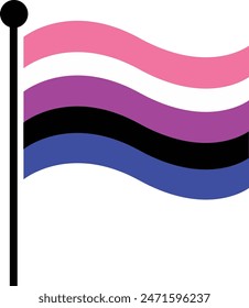 Pride Flags. - Gender Fluid vector illustration