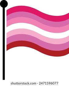 Pride Flags. - Lesbien vector illustration