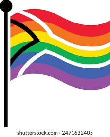 Pride Flags. - South African Pride vector illustration