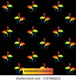 PRIDE FLAMINGO COUPLE PATTERN DESIGN