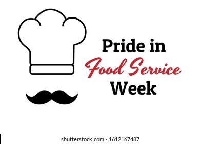 Pride in Food Service Week concept banner. Template for background, banner, card, poster with text inscription. Vector EPS10 illustration