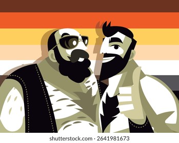 pride gay happy bear couple