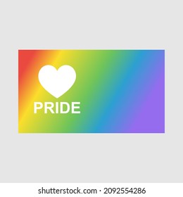 Pride Gradient Background with LGBT Pride Flag Colours.vector