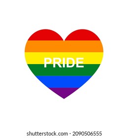 Pride Gradient Background with LGBT heart Flag Colours.vector