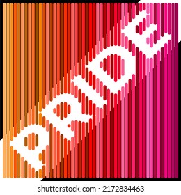 Pride Gradient Hintergrund mit LGBTQ Pride 20212. Gay Parade jährliche Sommerveranstaltung. Pride Symbol mit Herz, LGBT, sexuelle Minderheiten, Homosexuelle und Lesben. Vorlagendesignzeichen, Symbol, Design des Ereignisbanners