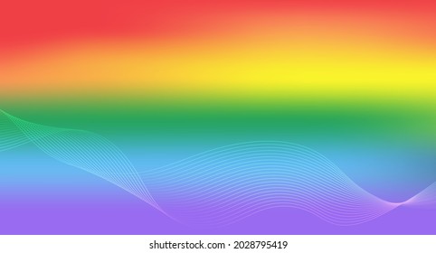 Pride Gradient Background with LGBTQ Pride. Abstract Rainbow color with copy space. Vector illustration