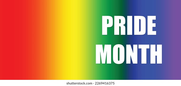 Pride Gradient background with LGBTQ Pride Flag Colours. Website banner. Symbol of pride month june support. Vector illustration