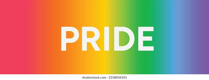 Pride Gradient Background with LGBTQ Pride Flag Colours HEART PRIDE MONTH 