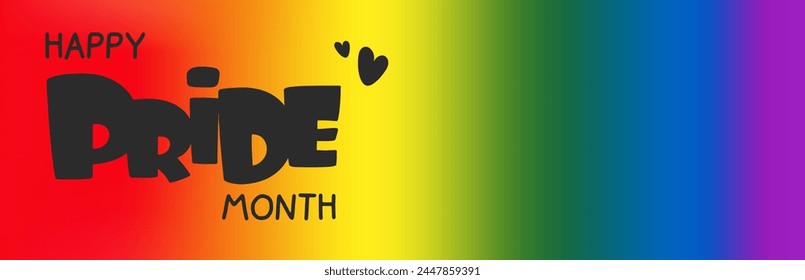 Pride Gradient background with LGBTQ Pride. Template designe, event banner design. Pride symbol LGBT, sexual minorities, gays and lesbians. 