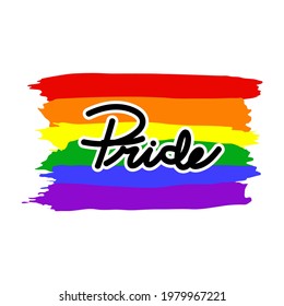 Pride hand drawn , LGBT designs isolated on white background, Vector illustration EPS 10