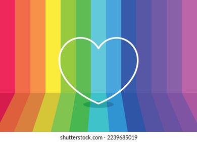 Pride Heart Background Rainbow Vectorart