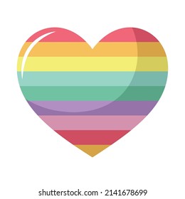 pride heart design over white