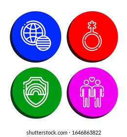 pride icon set. Collection of World pride day, Genderqueer, Pride, Gay icons