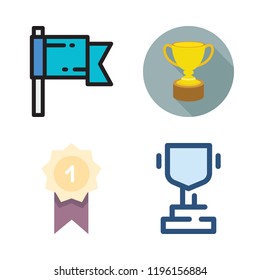 pride icon set. vector set about trophy, award and flag icons set.