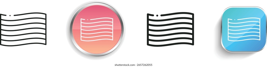 pride icon. Thin Linear, Regular and Button Style Design Isolated On White Background