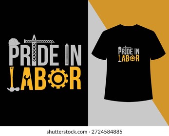 Orgullo en el trabajo atrevido camiseta de tipografía en honor a los trabajadores, la artesanía y la dedicación, tipografía de moda, diseño de ropa urbana, mensaje inspirador, respeto al trabajo, camiseta premium, cita camiseta, tema industrial.