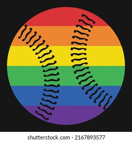 Orgullo LGBT Diseño de vectores de camisetas de béisbol
