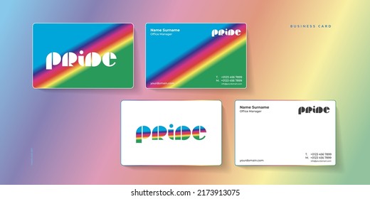 Pride, Lgbt, Elegant, Modern and Luxury Corporate business card design business card template set.