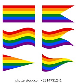 Orgullo LGBT+ Material clip de elementos Colorido arco iris LGBTQ orgullo de celebración icono