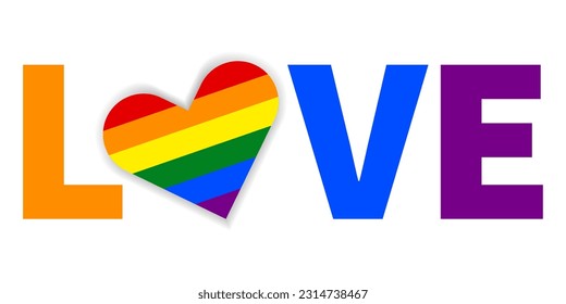 Pride LGBT+ Element clip art Colorful rainbow LGBTQ pride month celebration icon flag