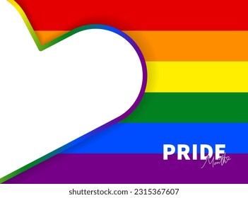 Orgullo LGBT+ Material clip de elementos Colorido arco iris LGBTQ orgullo de mes celebración de medios sociales antecedentes