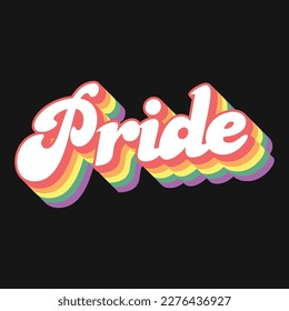 Pride LGBT Gay Retro T-shirt Design