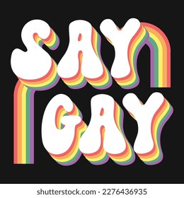 Pride LGBT Gay Retro T-shirt Design