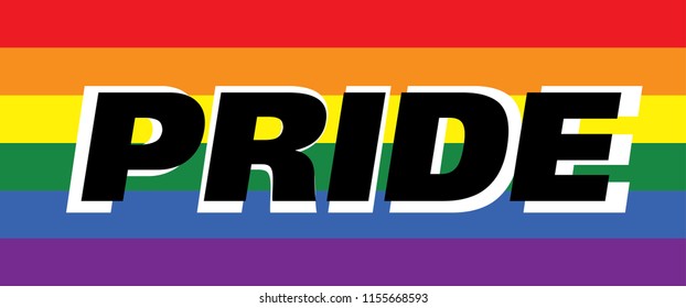 Pride, lgbt poster design, lgbt rainbow symbol, vector illustration