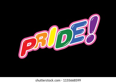 Pride, lgbt poster design, lgbt rainbow symbol, vector illustration