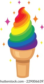 Pride LGBT symbols. Pride month, LGBTQ plus community festival illustration.