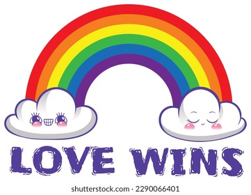 Pride LGBT symbols. Pride month, LGBTQ plus community festival illustration.