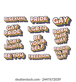 Pride LGBTQ Gay Typography Vector T-shirt Design