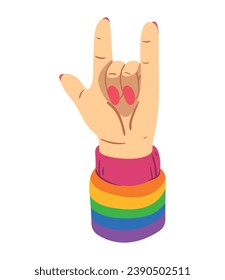 pride lgbtq hand design vector isolated